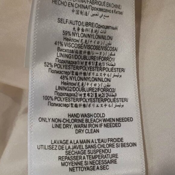 🩵MAX & CLEO Strapless Lace Dress Fit & Flare Bridal Shower Cocktail Neutral - Picture 11 of 12